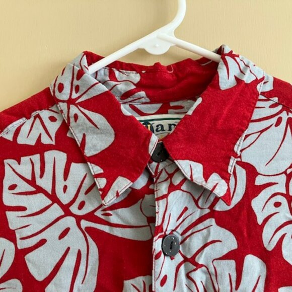 Men's Red Monstera Hawaiian Shirt - Picture 2 of 6